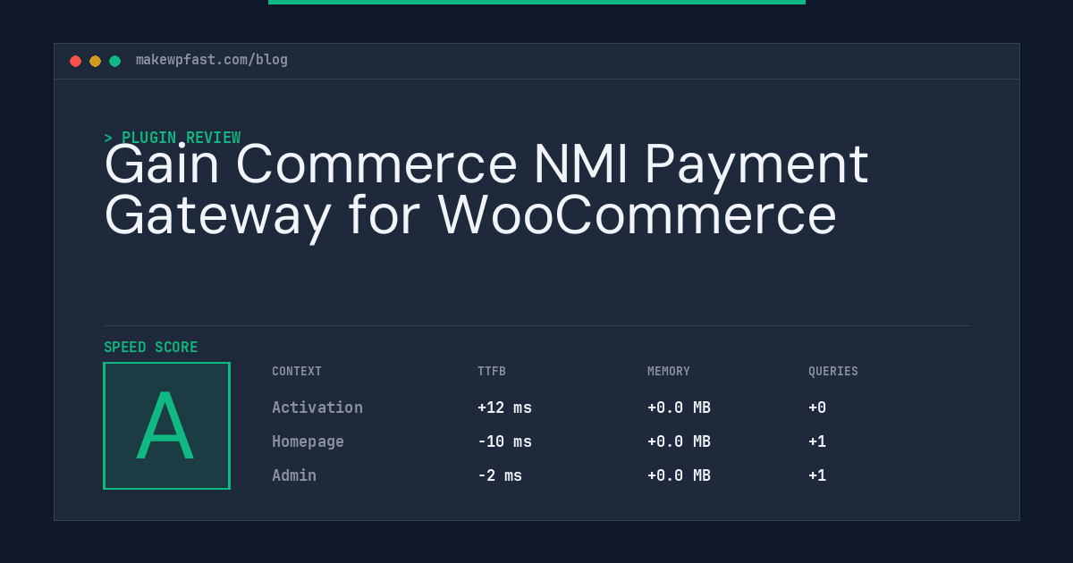 Gain Commerce NMI Payment Gateway for WooCommerce - MakeWPFast