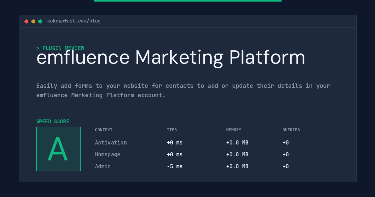 emfluence Marketing Platform - MakeWPFast