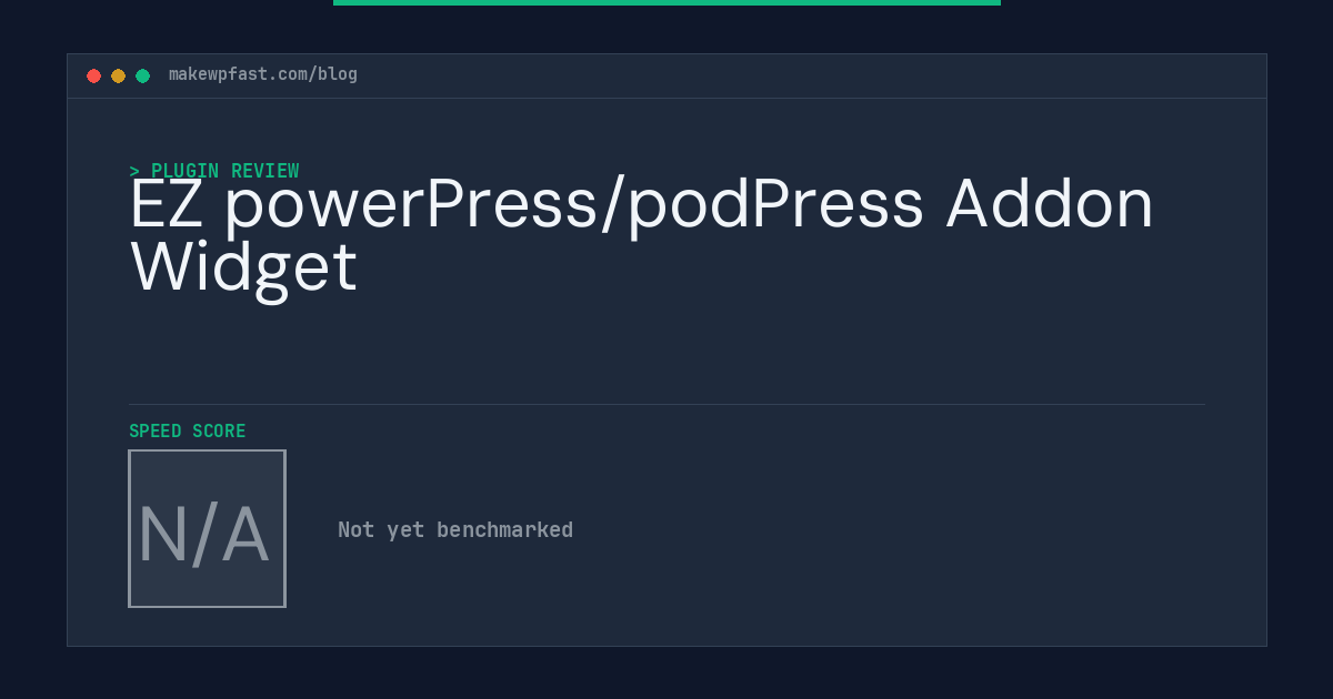 EZ powerPress/podPress Addon Widget - MakeWPFast