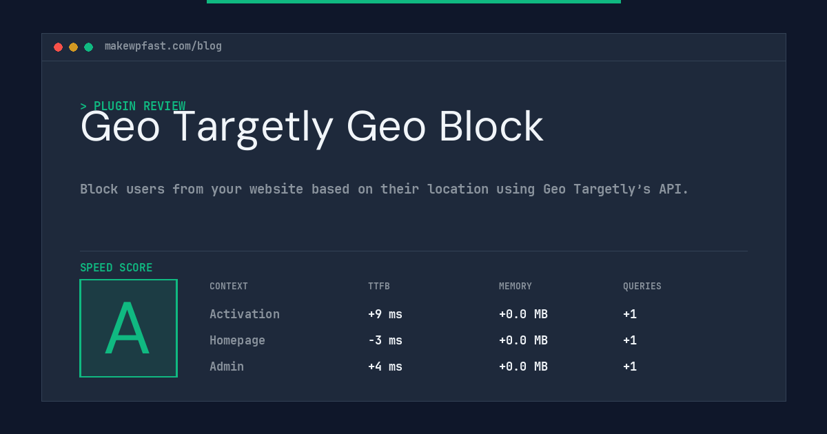 Geo Targetly Geo Block - MakeWPFast