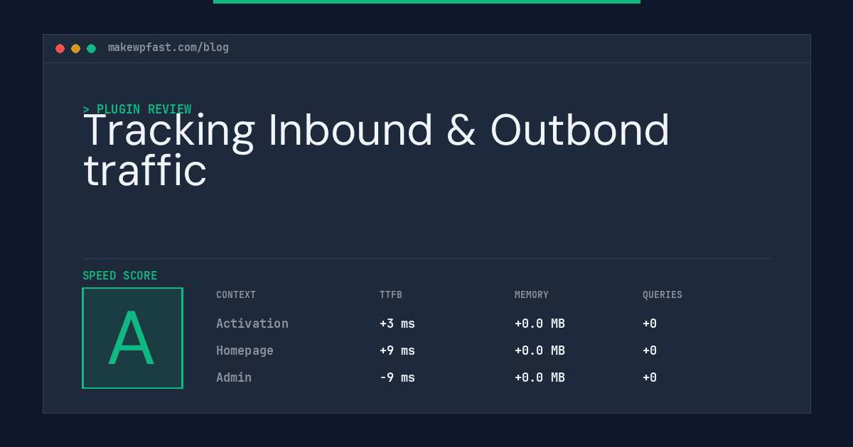 Tracking Inbound & Outbond traffic - MakeWPFast