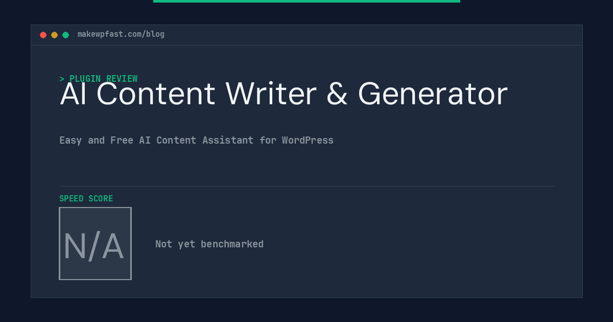 AI Content Writer & Generator - MakeWPFast