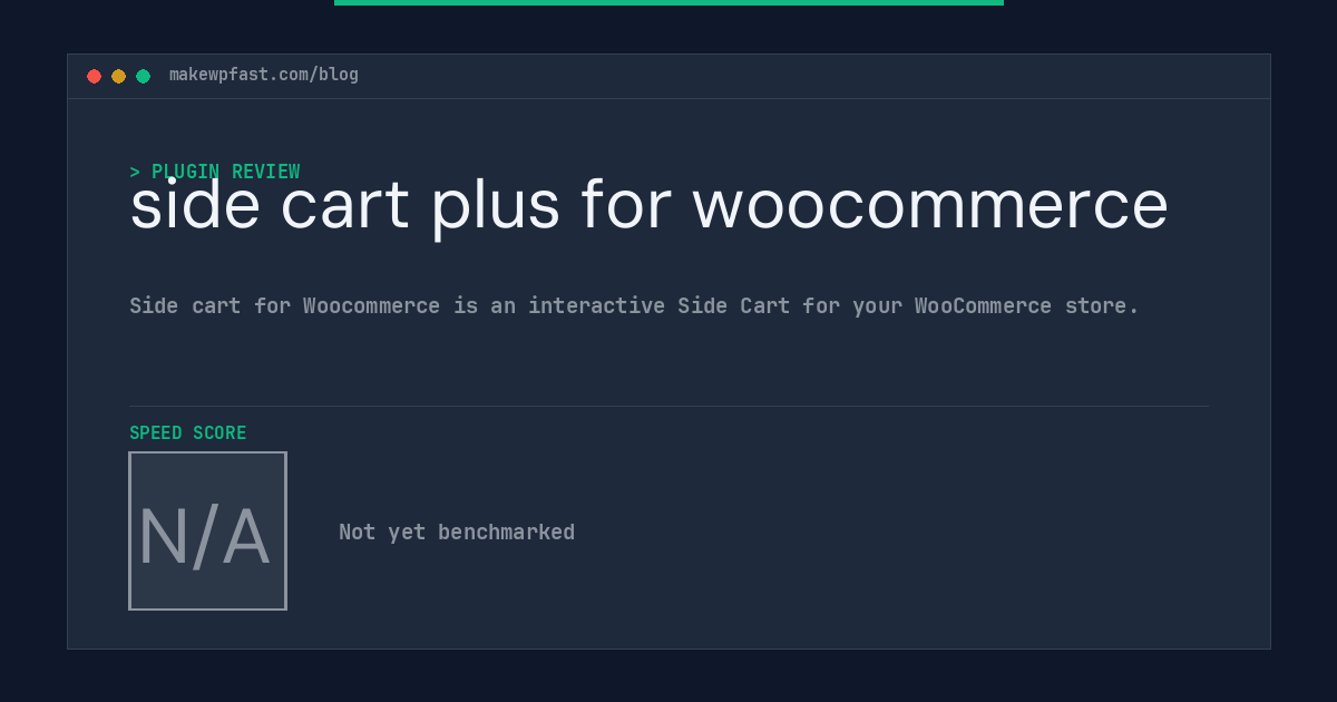 side cart plus for woocommerce - MakeWPFast