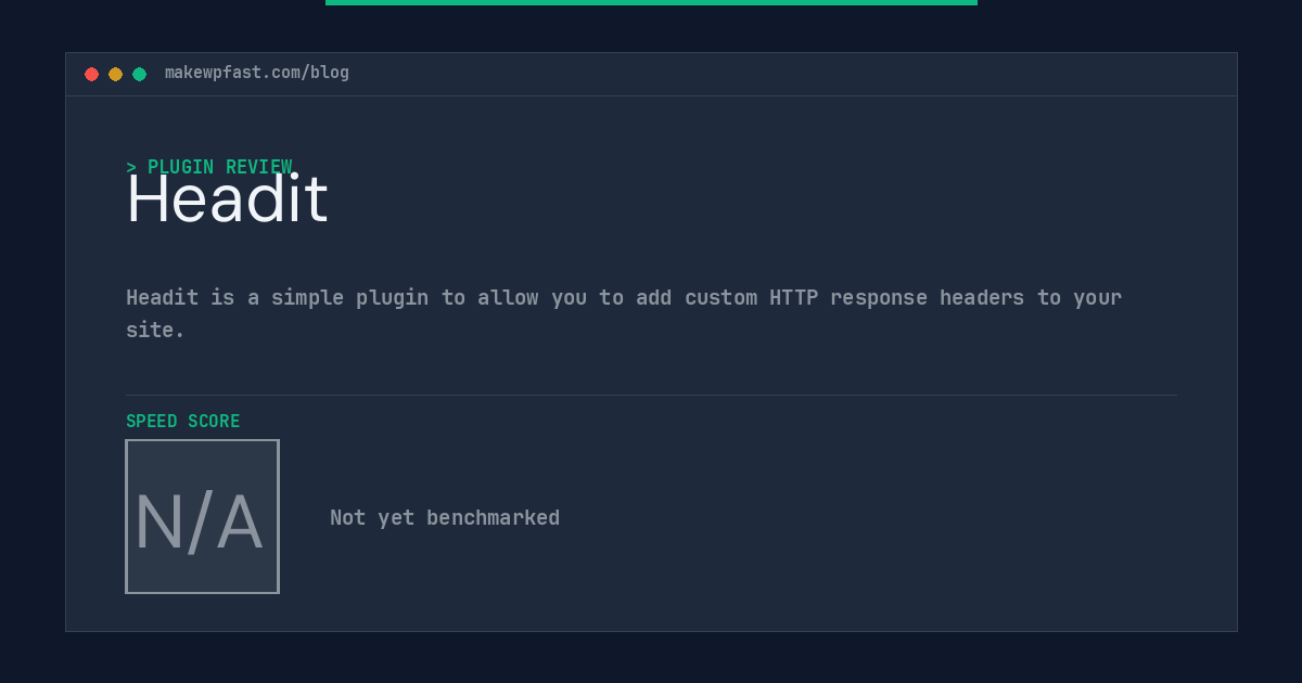 Headit - MakeWPFast