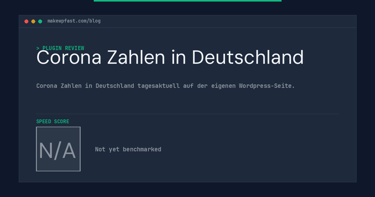Corona Zahlen in Deutschland - MakeWPFast