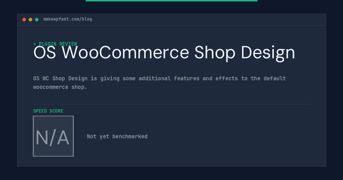 OS WooCommerce Shop Design - MakeWPFast