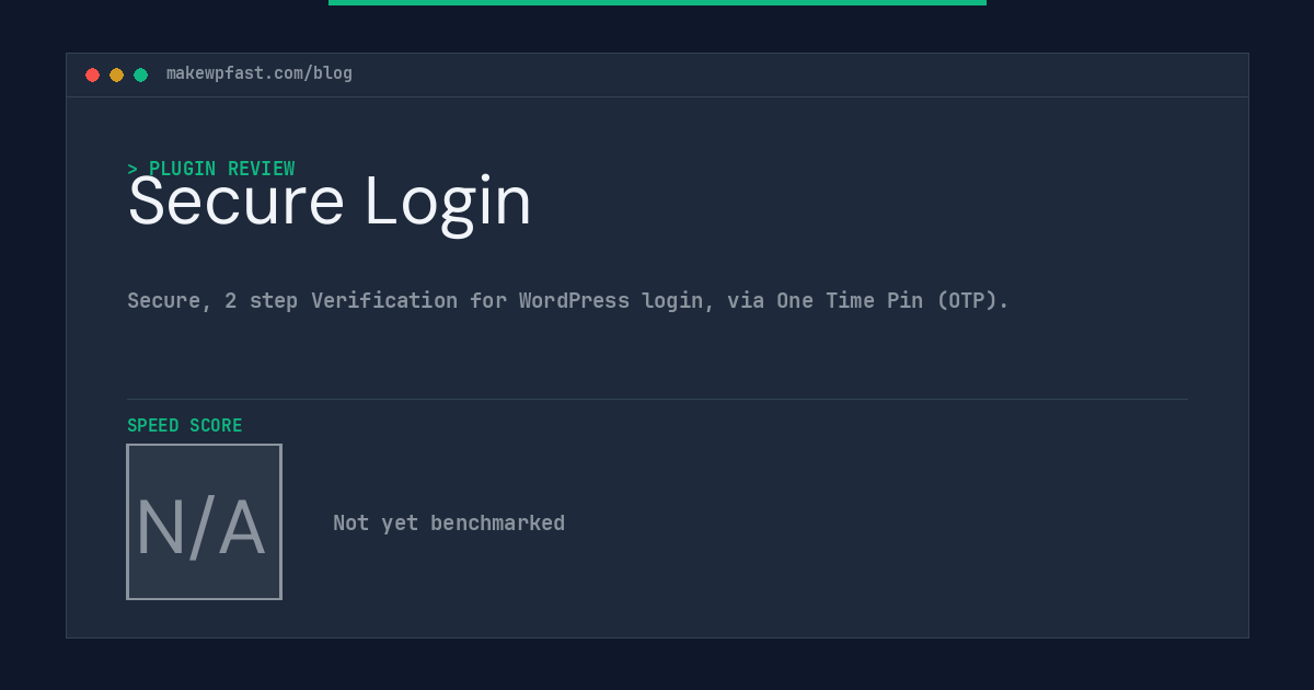 Secure Login - MakeWPFast
