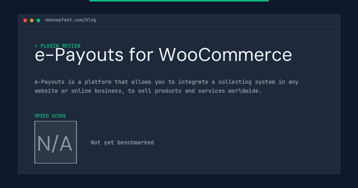 e-Payouts for WooCommerce - MakeWPFast