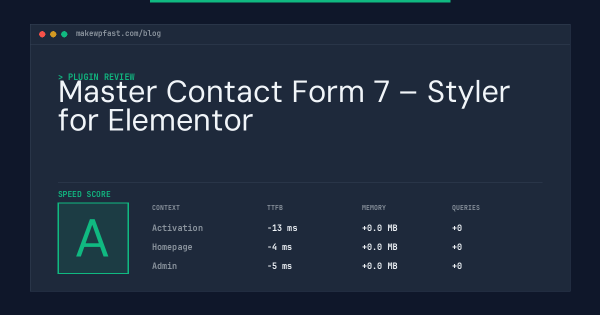 Master Contact Form 7 – Styler for Elementor - MakeWPFast