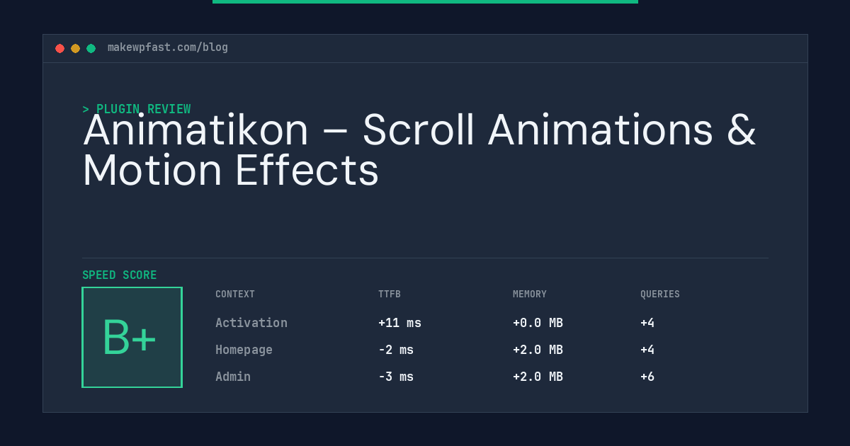 Animatikon – Scroll Animations & Motion Effects - MakeWPFast