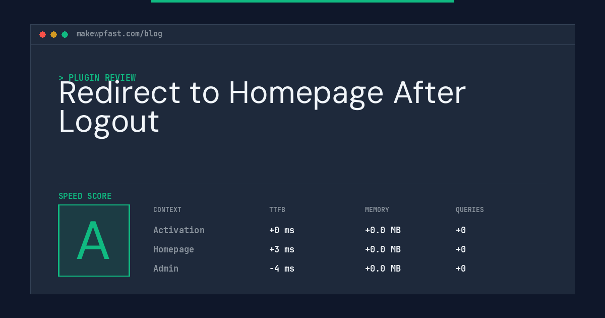 Redirect to Homepage After Logout - MakeWPFast