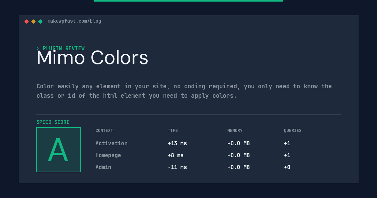 Mimo Colors - MakeWPFast
