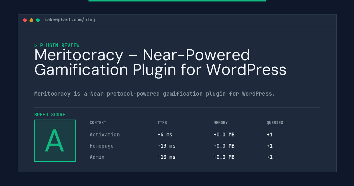 Meritocracy – Near-Powered Gamification Plugin for WordPress - MakeWPFast