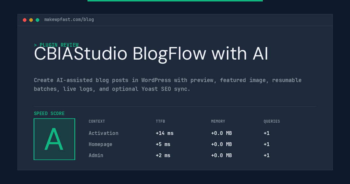 CBIAStudio BlogFlow with AI - MakeWPFast