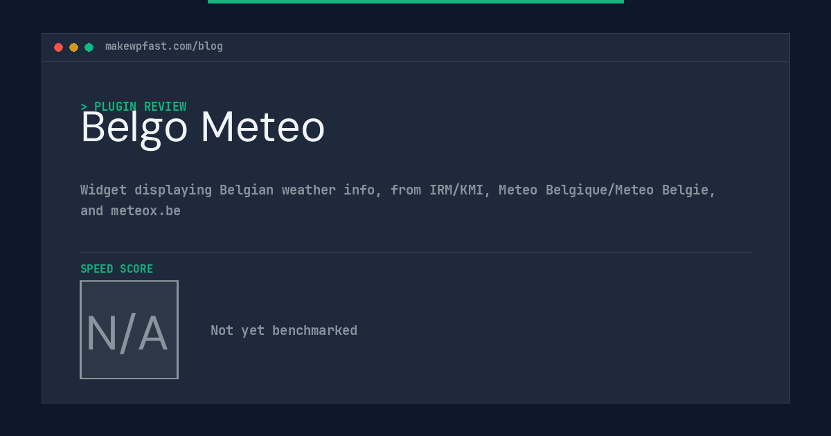 Belgo Meteo - MakeWPFast
