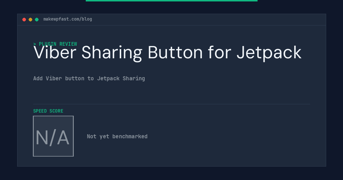 Viber Sharing Button for Jetpack - MakeWPFast