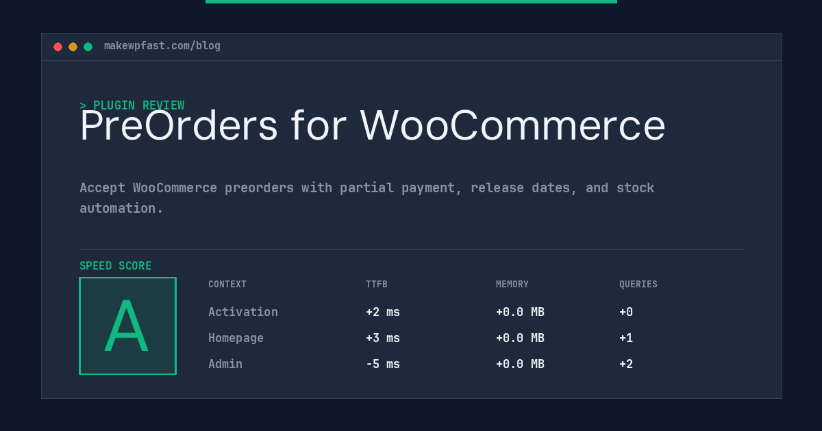PreOrders for WooCommerce - MakeWPFast