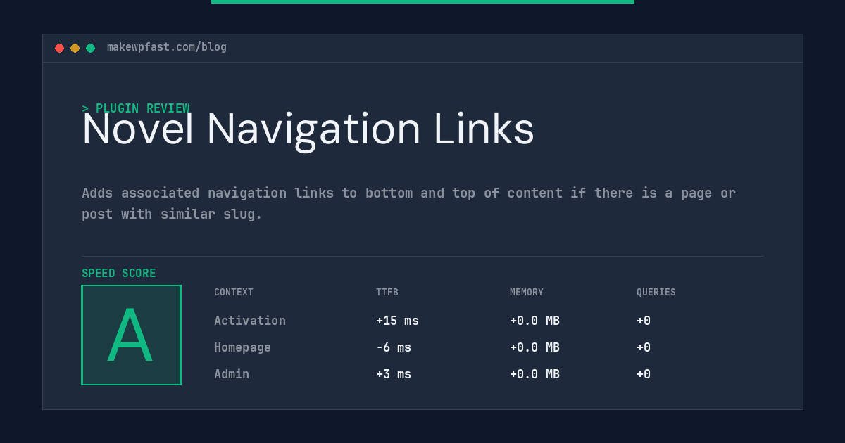 Novel Navigation Links - MakeWPFast
