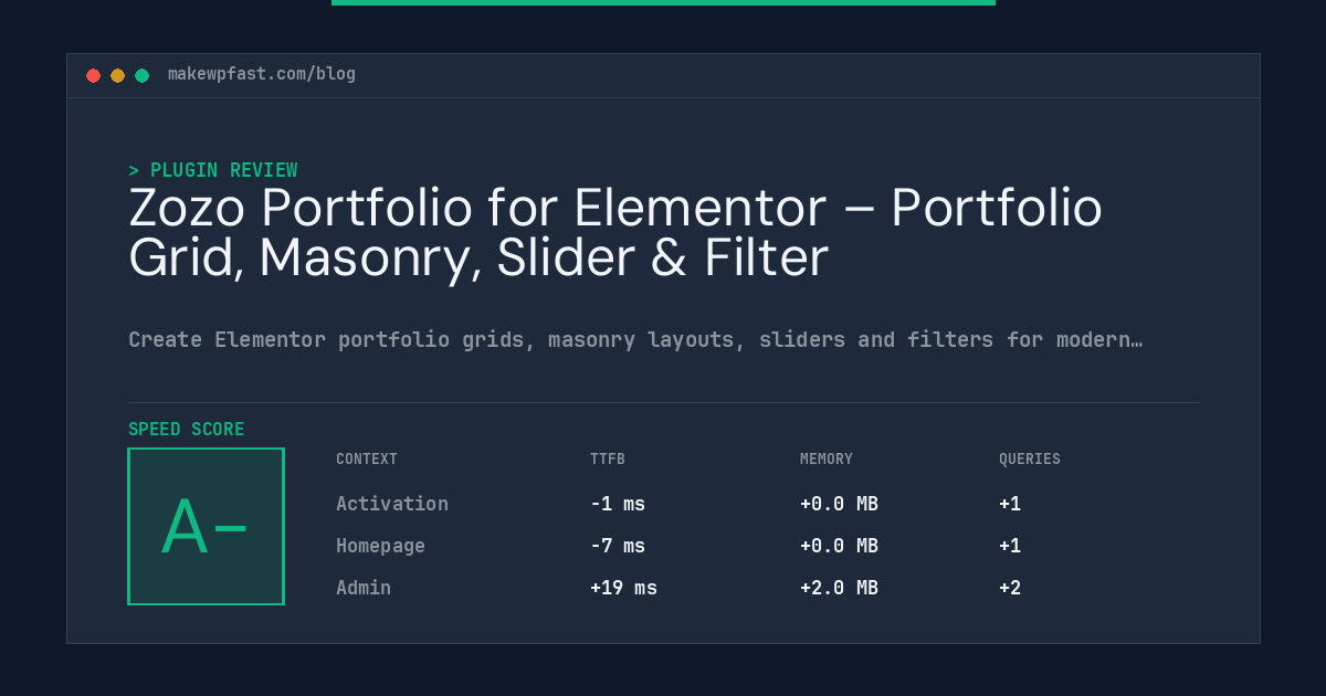 Zozo Portfolio for Elementor – Portfolio Grid, Masonry, Slider & Filter - MakeWPFast