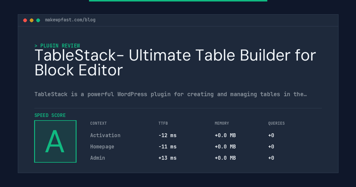TableStack- Ultimate Table Builder for Block Editor - MakeWPFast