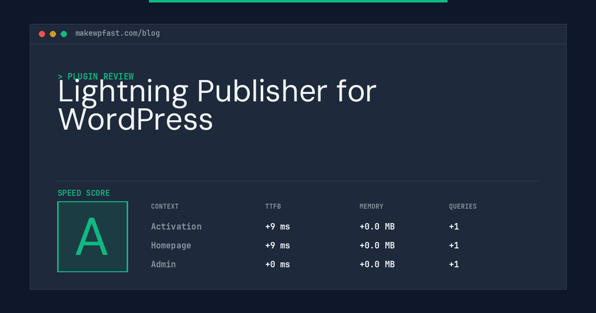 Lightning Publisher for WordPress - MakeWPFast