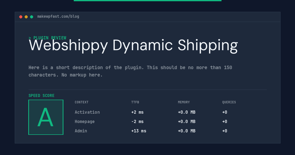 Webshippy Dynamic Shipping - MakeWPFast
