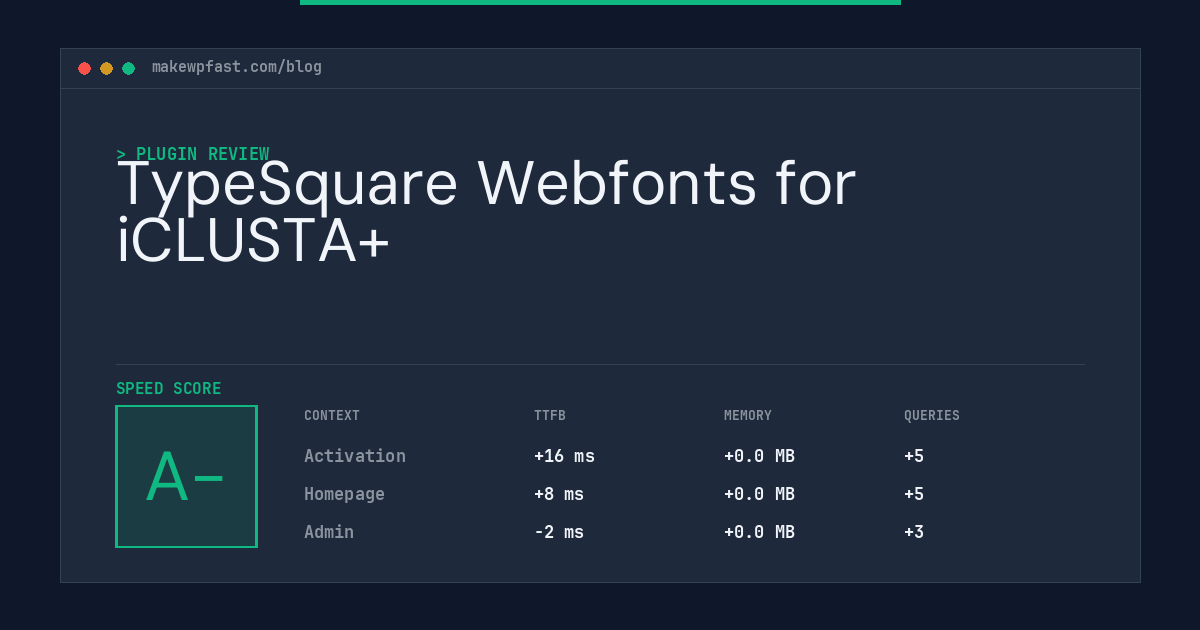 TypeSquare Webfonts for iCLUSTA+ - MakeWPFast