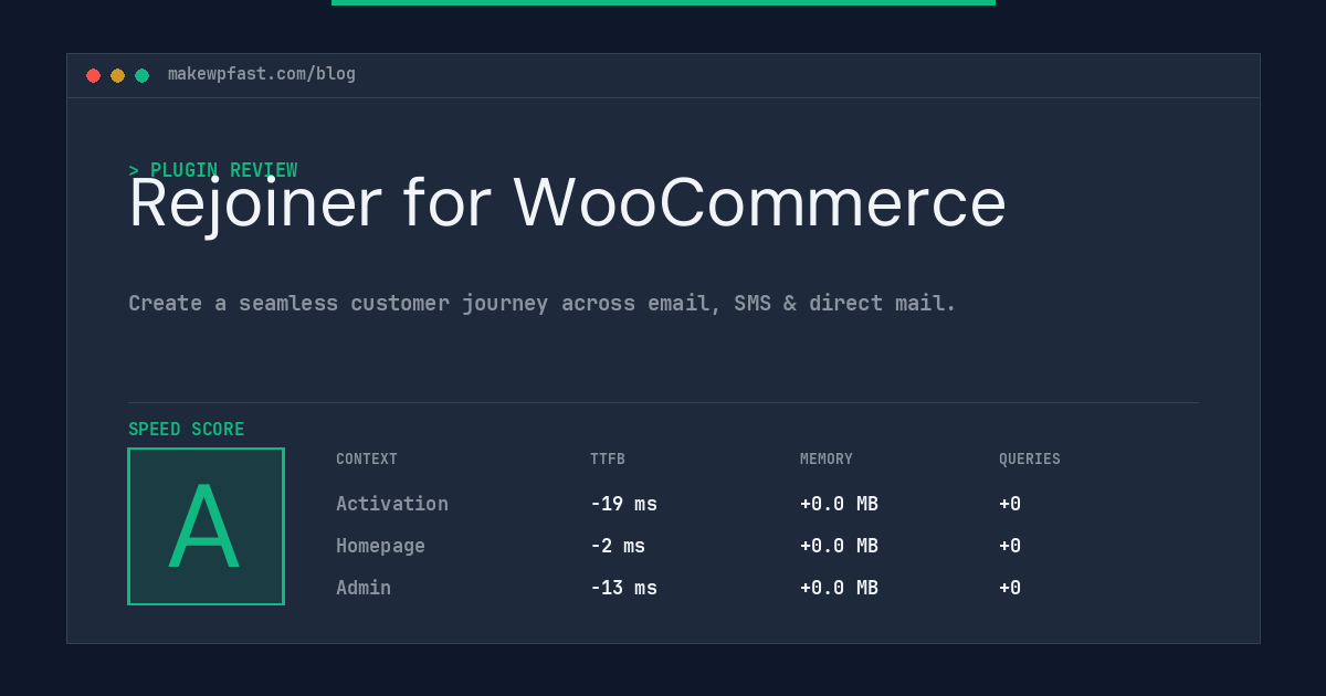Rejoiner for WooCommerce - MakeWPFast