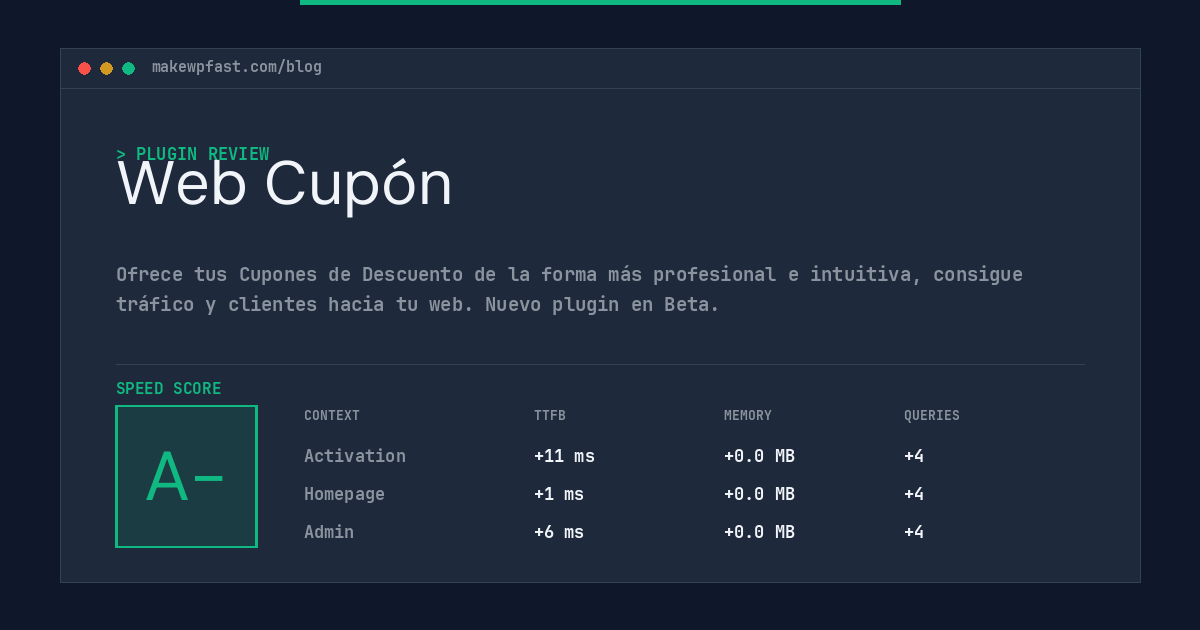 Web Cupón - MakeWPFast