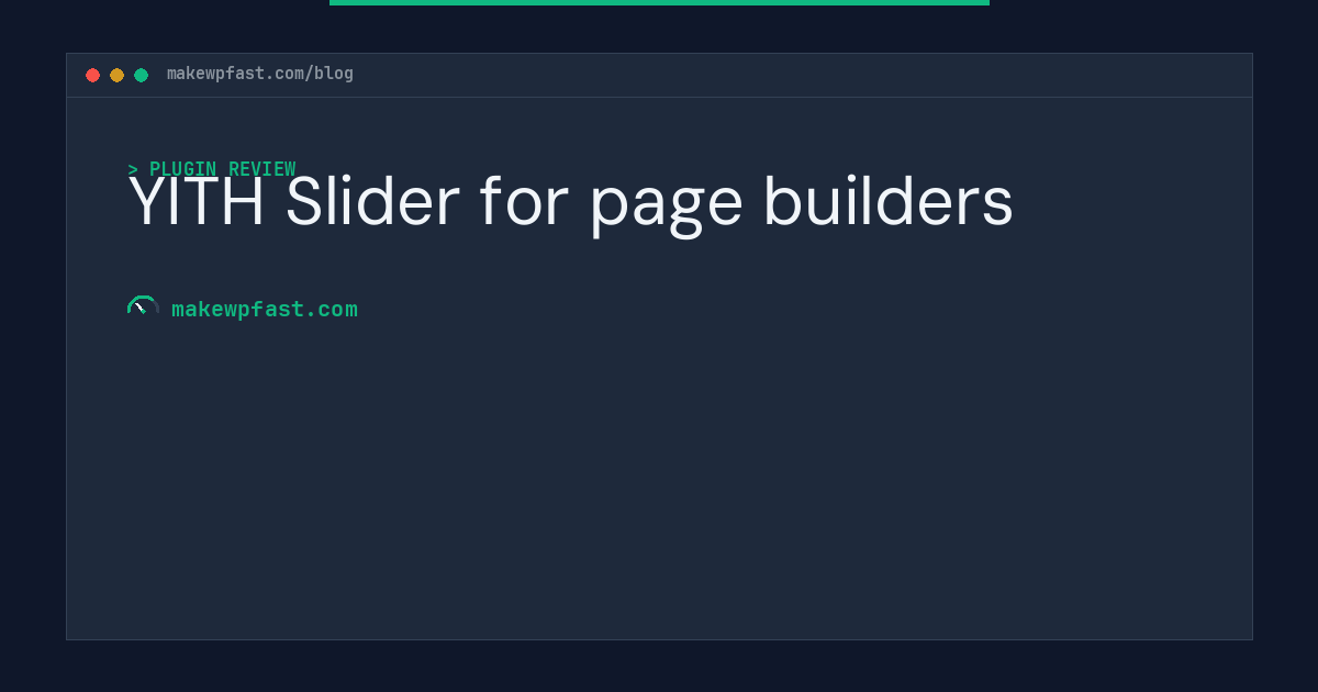 YITH Slider for page builders - MakeWPFast