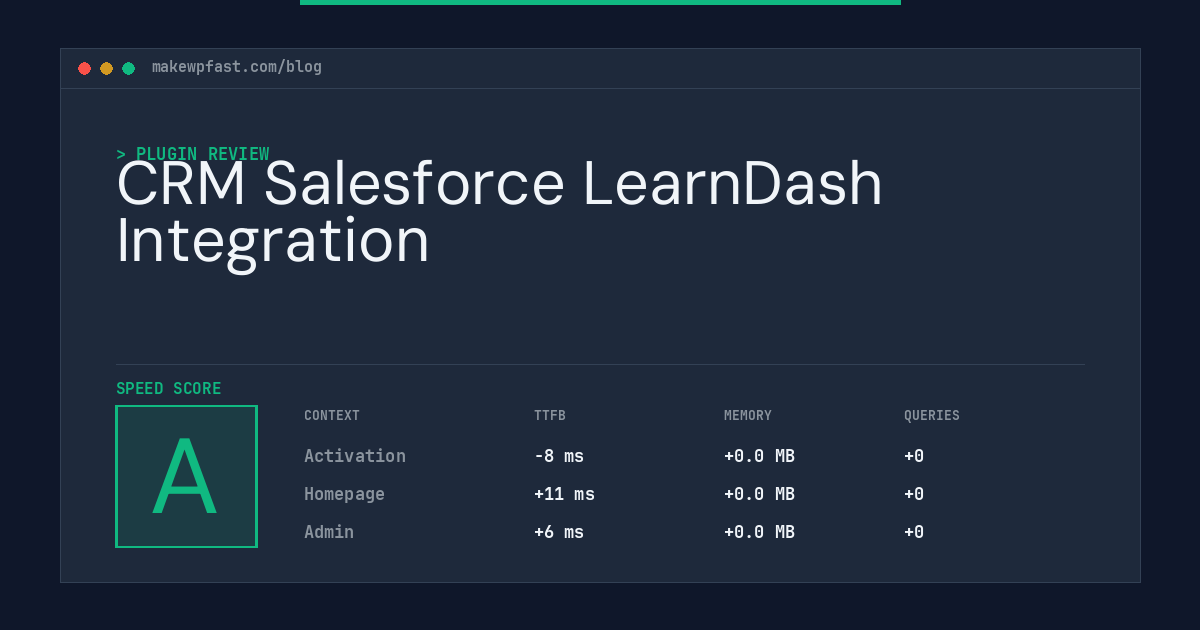 CRM Salesforce LearnDash Integration - MakeWPFast
