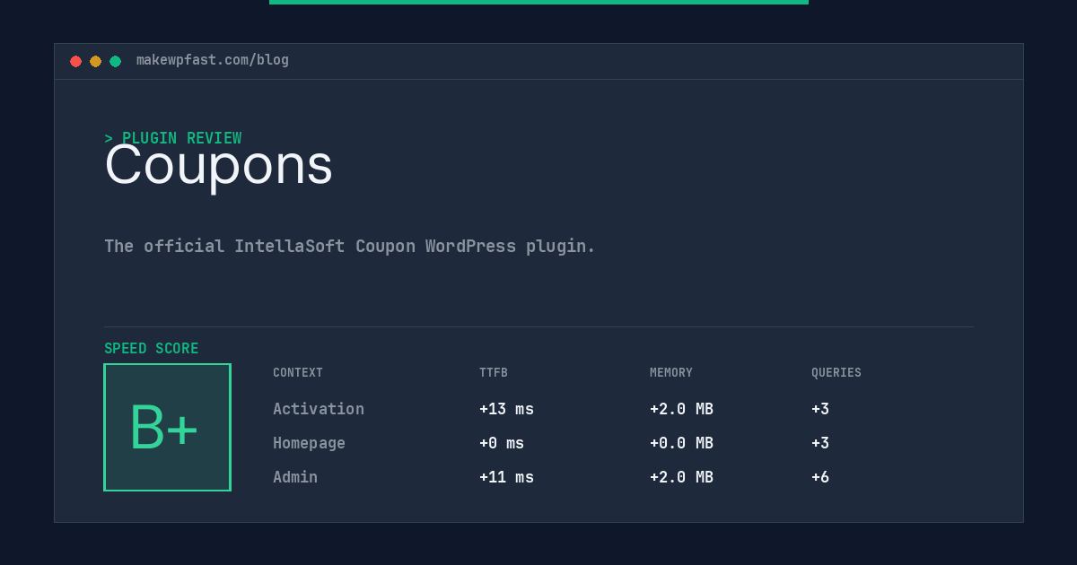 Coupons - MakeWPFast