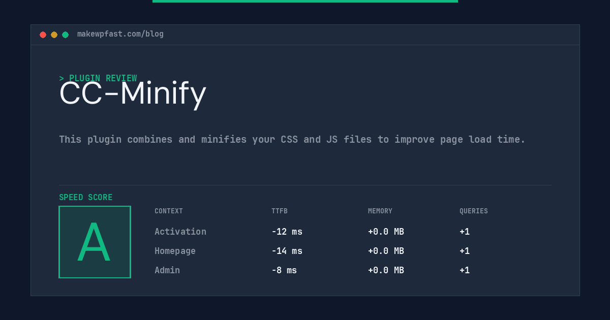 CC-Minify - MakeWPFast