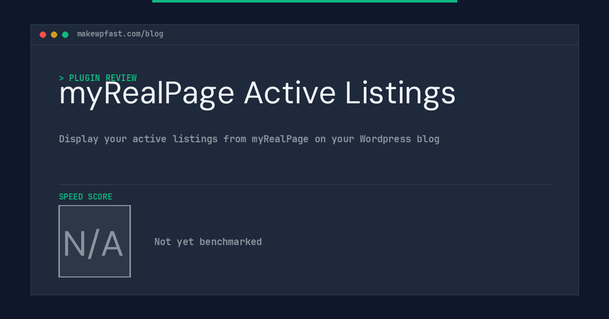 myRealPage Active Listings - MakeWPFast