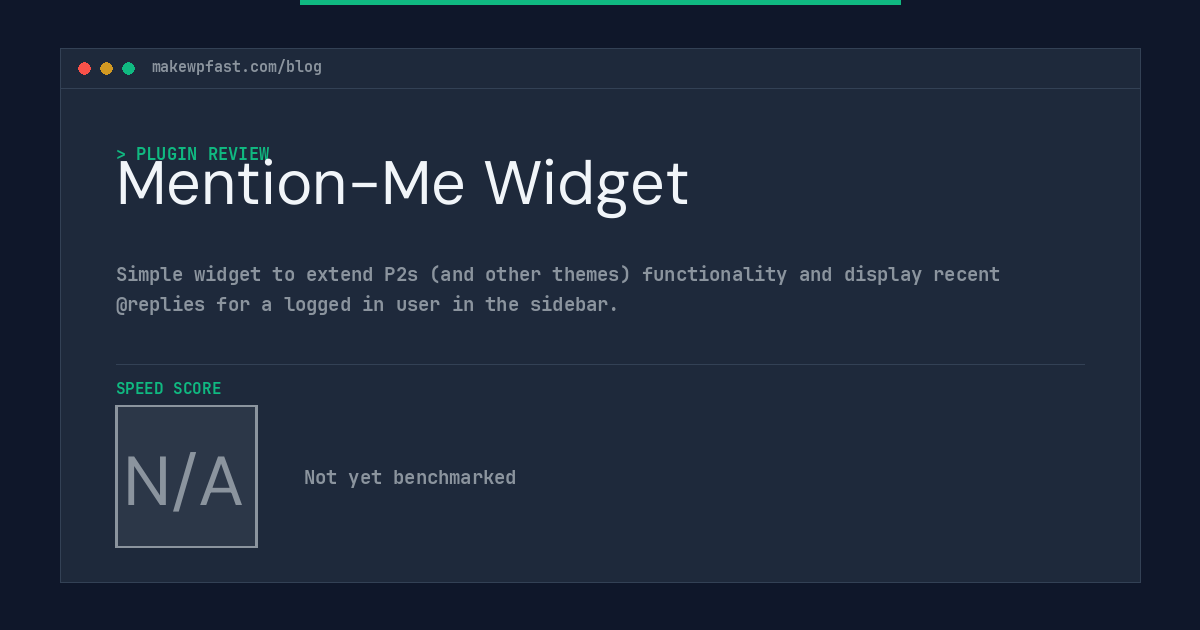 Mention-Me Widget - MakeWPFast