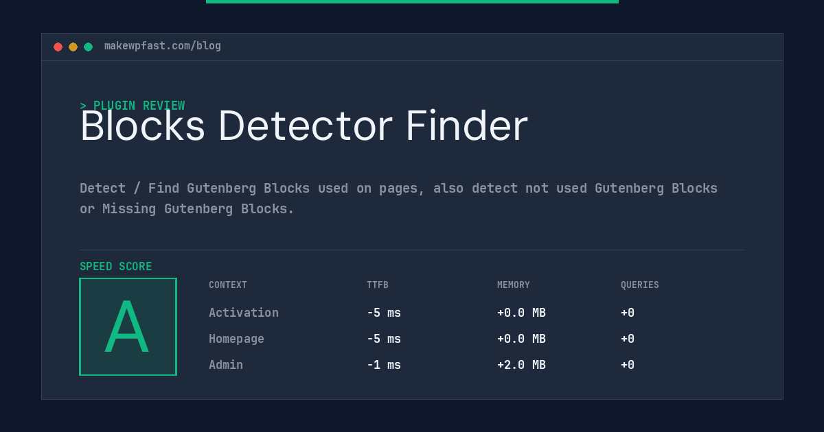 Blocks Detector Finder - MakeWPFast