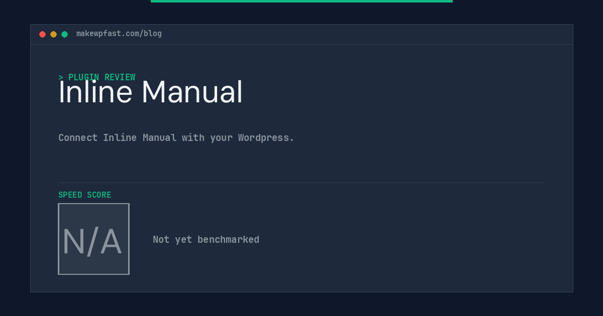 Inline Manual - MakeWPFast