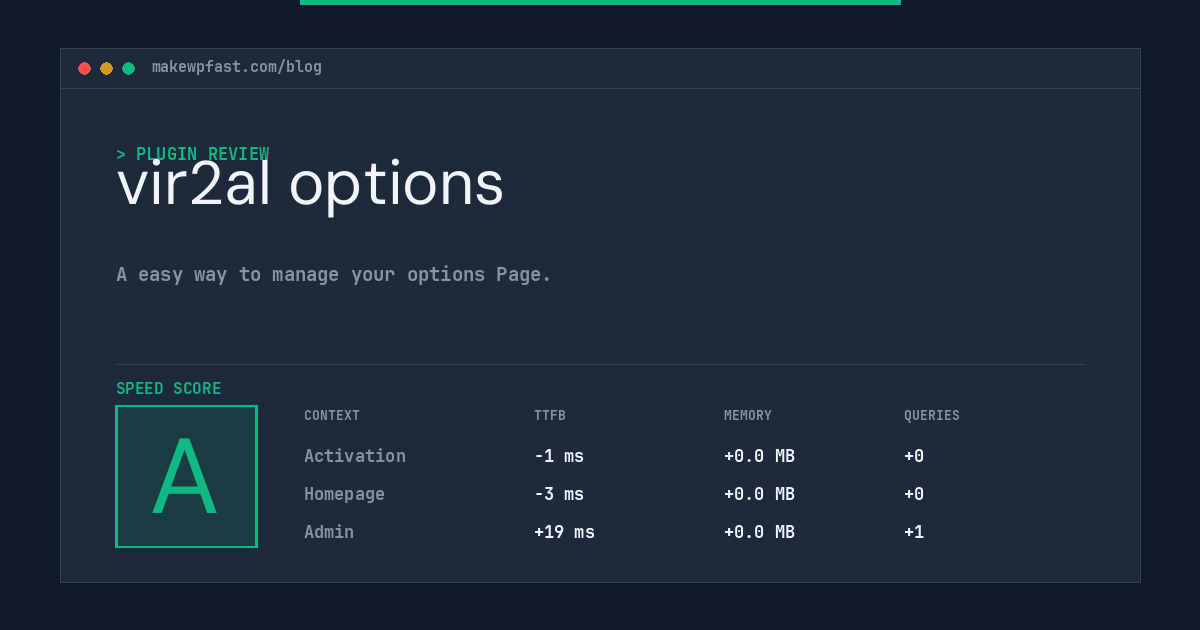 vir2al options - MakeWPFast