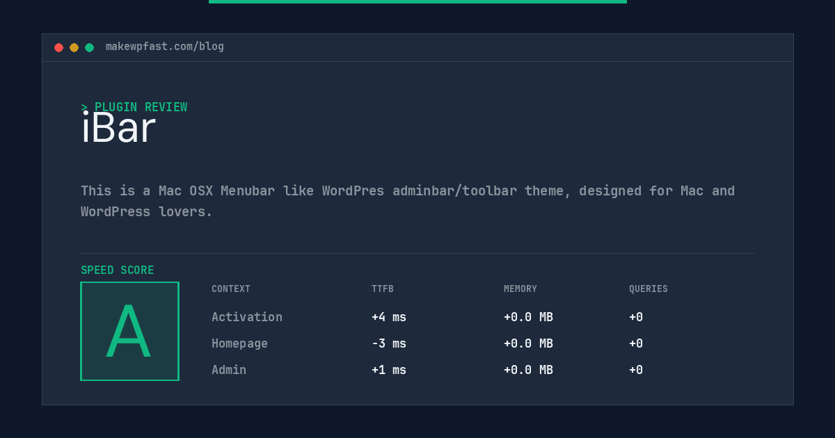iBar - MakeWPFast