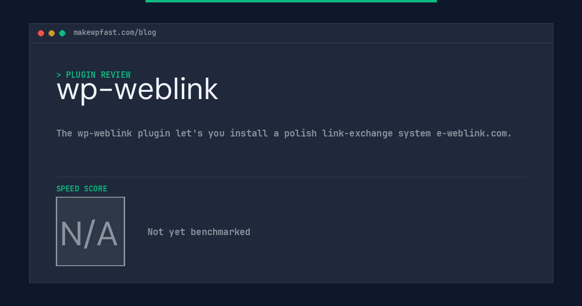 wp-weblink - MakeWPFast