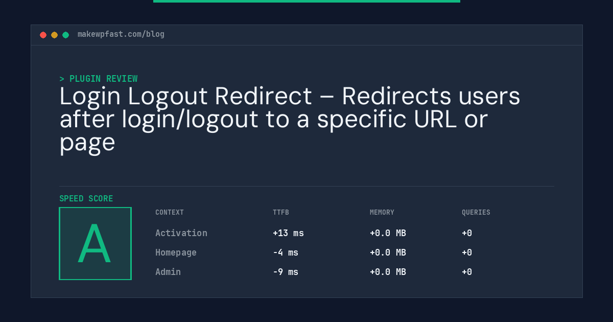 Login Logout Redirect – Redirects users after login/logout to a specific URL or page - MakeWPFast