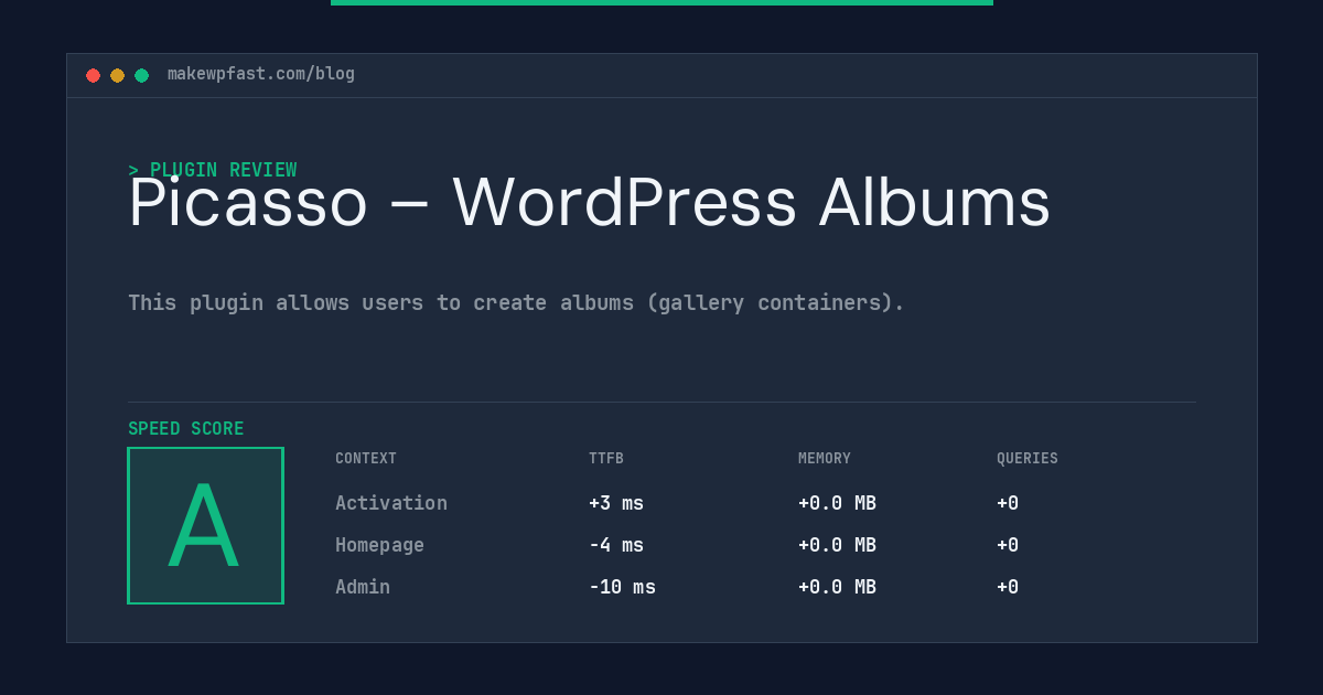 Picasso – WordPress Albums - MakeWPFast
