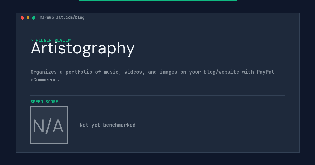 Artistography - MakeWPFast