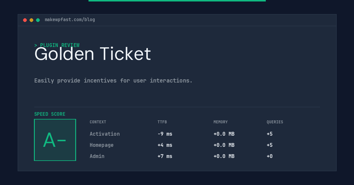 Golden Ticket - MakeWPFast