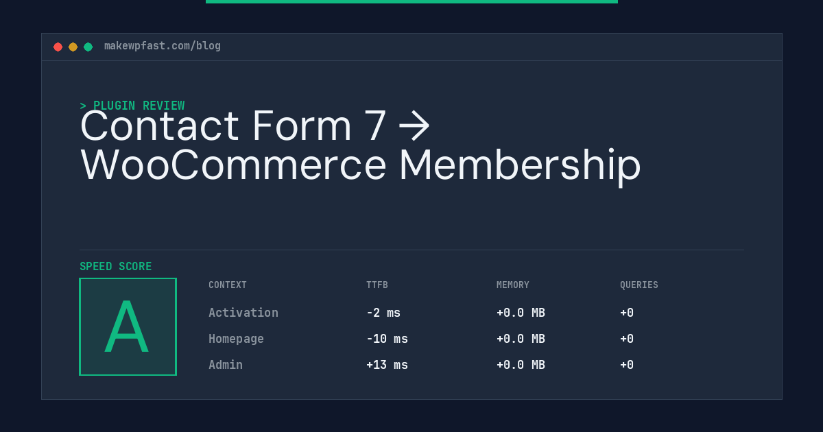 Contact Form 7 → WooCommerce Membership - MakeWPFast