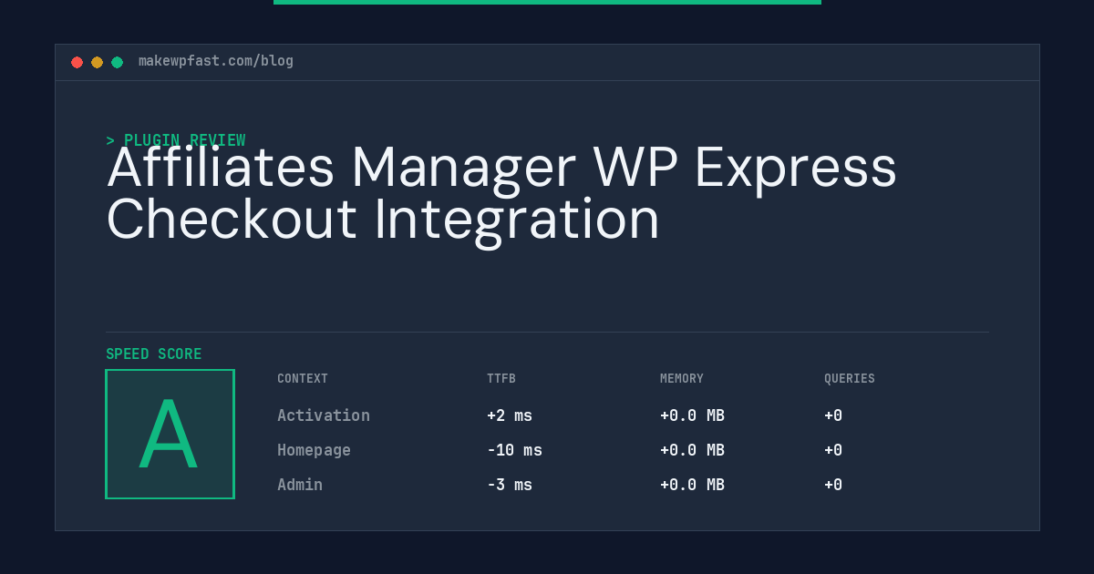 Affiliates Manager WP Express Checkout Integration - MakeWPFast