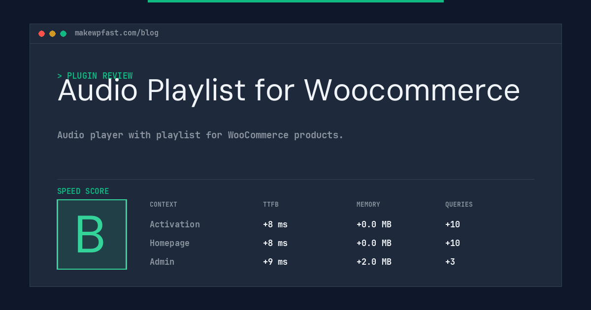 Audio Playlist for Woocommerce - MakeWPFast