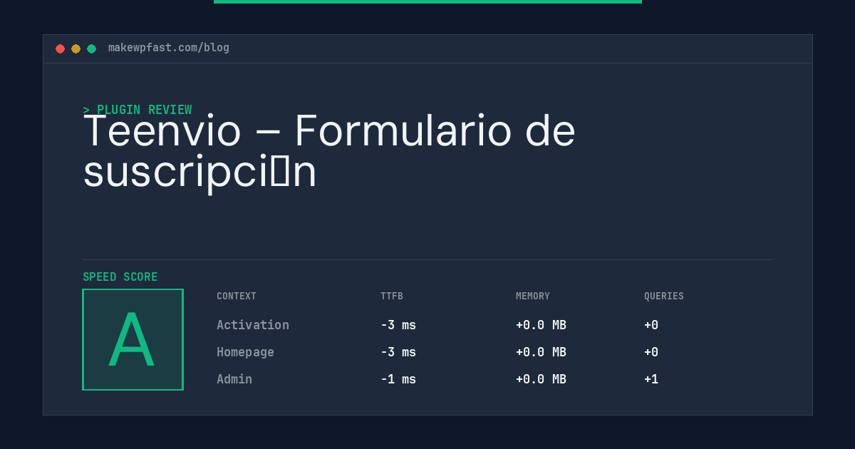 Teenvio – Formulario de suscripci贸n - MakeWPFast