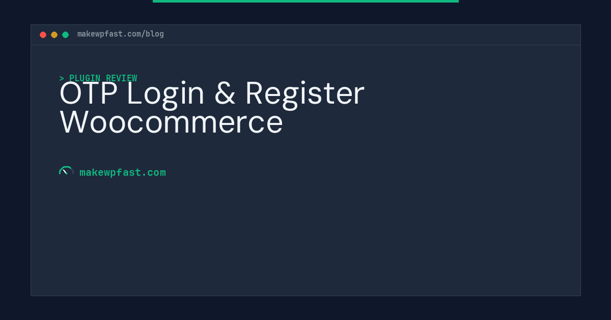OTP Login & Register Woocommerce - MakeWPFast