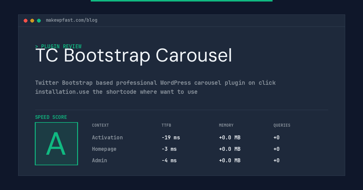 TC Bootstrap Carousel - MakeWPFast